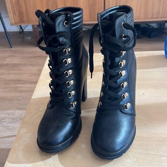 Platform lace up booties - Picture 3 of 5